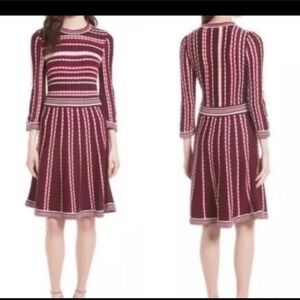 Kate spade scallop stripe knit dress size medium